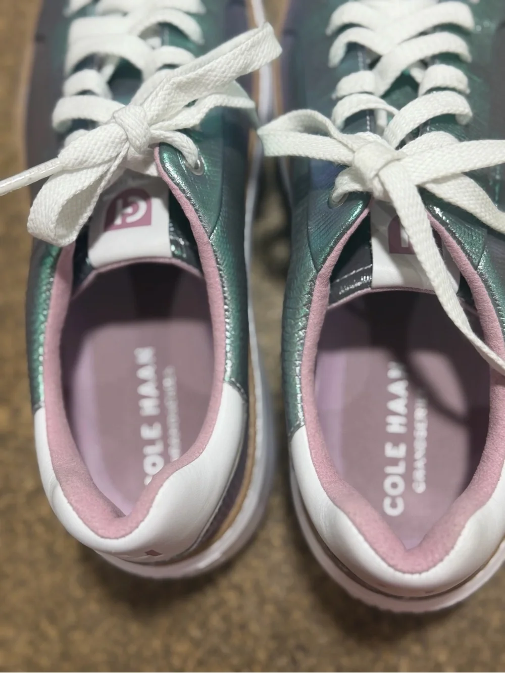 Cole Haan Iridescent Teal Low-Top Sneakers